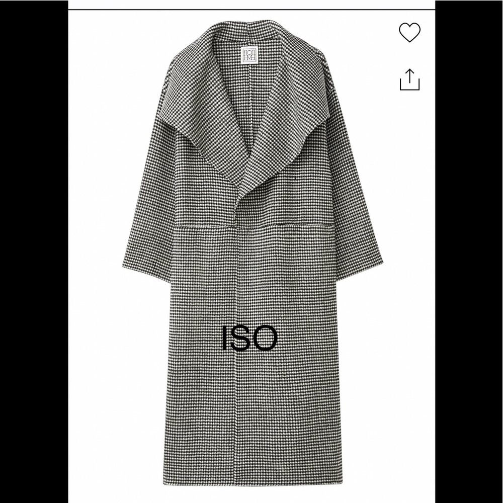 ISO In Search Of Toteme Annecy Coat Houndstooth